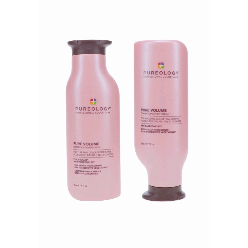 Pureology Pure Volume Shampoo Conditioner Set 9oz Duo Volumizing Color Safe NEW